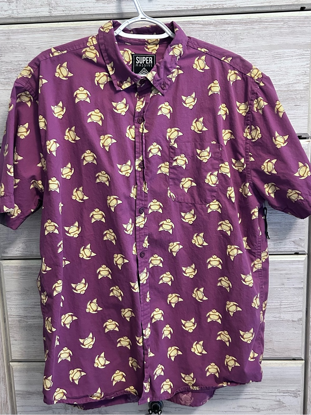 3 Men’s Button-Up Shirts Blue Floral/Flamingo/Sumo - Picture 2 of 4